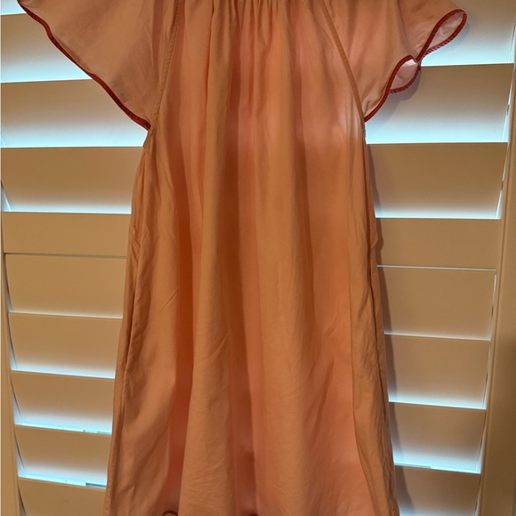 Pink Ruffled A-line Mini Dress - Picture 4 of 7